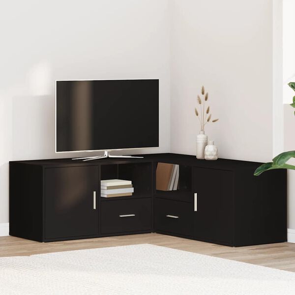 vidaXL Rohov&aacute; skř&iacute;ňka čern&aacute; 200 x 40 x 45 cm kompozitn&iacute; dřevo