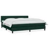 vidaXL Box spring postel s matrac&iacute; tmavě zelen&aacute; 180x220 cm samet