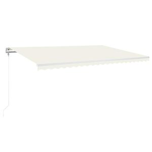 vidaXL Automatick&aacute; mark&yacute;za LED a senzor větru 500 x 350 cm kr&eacute;mov&aacute;