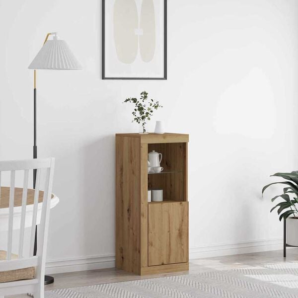 vidaXL LED komoda Artisanov&yacute; dub 41 x 37 x 100 cm kompozitn&iacute; dřevo