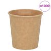 vidaXL Pap&iacute;rov&eacute; kel&iacute;mky na k&aacute;vu 1000 pcs 4oz 100ml hněd&eacute;