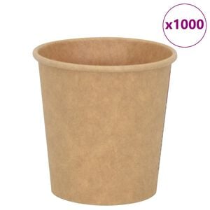 vidaXL Pap&iacute;rov&eacute; kel&iacute;mky na k&aacute;vu 1000 pcs 4oz 100ml hněd&eacute;