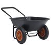 vidaXL Kolečko černo-oranžov&eacute; 78 l 100 kg