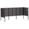 vidaXL Z&aacute;stěna na popelnice 249 x 85 x 113 cm Ocel Čern&aacute;