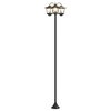 vidaXL Lampa se 3 hlavami Čern&aacute; 16 x 16 x 187 cm Hlin&iacute;k a ABS