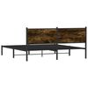 vidaXL Kovov&yacute; r&aacute;m postele bez matrace kouřov&yacute; dub 183 x 213 cm