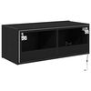 vidaXL TV wall cabinet Čern&yacute; dub 80 x 35 x 31 cm kompozitn&iacute; dřevo