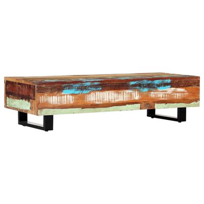 vidaXL Konferenční stolek 120x50x30cm masivní recyklované dřevo a ocel