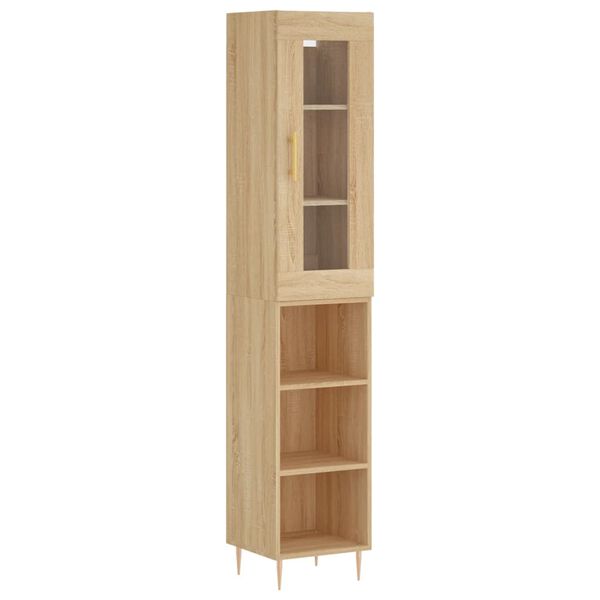 vidaXL Skříň highboard dub sonoma 34,5 x 34 x 180 cm kompozitní dřevo