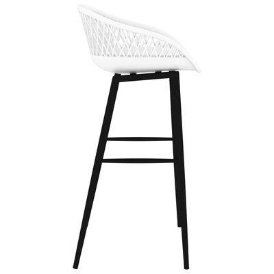 vidaXL Barové židle 2 ks bílé