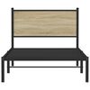 vidaXL Kovový rám postele bez matrace dub sonoma 107 x 203 cm