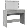 vidaXL Toaletn&iacute; stolek s LED betonově &scaron;ed&yacute; 100 x 40 x 120 cm