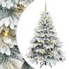 vidaXL Uměl&yacute; v&aacute;nočn&iacute; stromeček s 150 LED diodami B&iacute;l&aacute; 150 cm PE a PVC