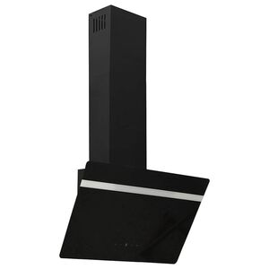 vidaXL N&aacute;stěnn&aacute; digestoř 60 cm ocel a tvrzen&eacute; sklo čern&aacute;
