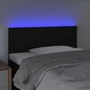 vidaXL Čelo postele s LED čern&eacute; 100x5x78/88 cm textil