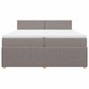 vidaXL Box spring postel s matrac&iacute; taupe 200x200 cm textil