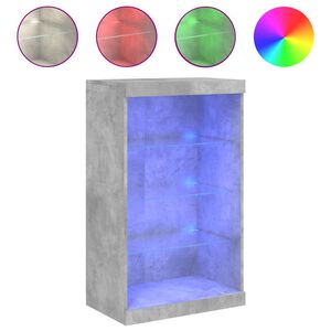 vidaXL Př&iacute;born&iacute;k s LED osvětlen&iacute;m betonově &scaron;ed&yacute; 60,5 x 37 x 100 cm