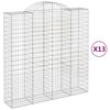 vidaXL Klenut&eacute; gabionov&eacute; ko&scaron;e 13ks 200x50x200/220cm pozinkovan&eacute; železo