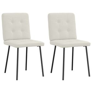 vidaXL j&iacute;deln&iacute; židle 2 ks kr&eacute;mov&eacute; samet