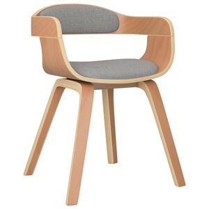 vidaXL J&iacute;deln&iacute; židle taupe oh&yacute;ban&eacute; dřevo a textil