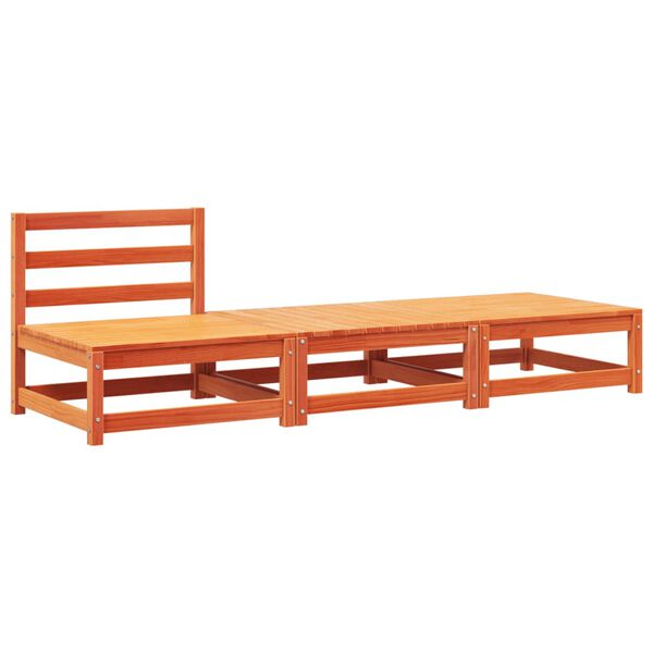 vidaXL Zahradní pohovka bez područek s poduškami a podnožkami