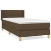 vidaXL Box spring postel s matrac&iacute; tmavě hněd&aacute; 100 x 200 cm textil