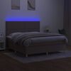 vidaXL Box spring postel s matrac&iacute; a LED taupe 180x200 cm textil