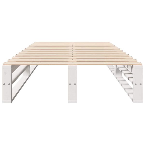 vidaXL Postel bez matrace bílá 75 x 190 cm masivní borovice