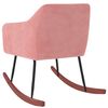vidaXL Houpac&iacute; křeslo růžov&eacute; samet