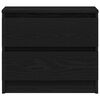 vidaXL Nočn&iacute; skř&iacute;ňka se z&aacute;suvkou 2 pcs Čern&yacute; dub 50 x 40 x 43,5 cm