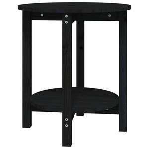 vidaXL Konferenčn&iacute; stolek čern&yacute; &Oslash; 55 x 60 cm masivn&iacute; borov&eacute; dřevo