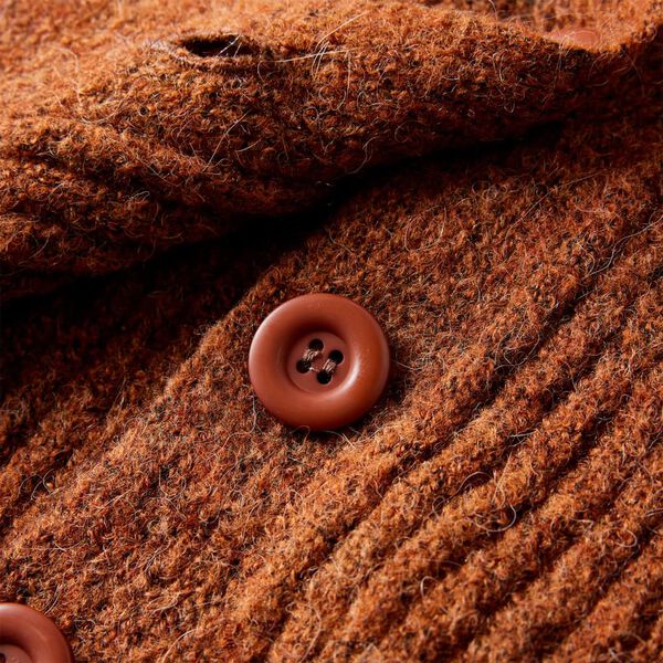 Dětsk&yacute; pleten&yacute; cardigan koňakov&yacute; 92