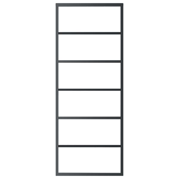 vidaXL Posuvn&eacute; dveře s kov&aacute;n&iacute;m ESG sklo a hlin&iacute;k 76 x 205 cm