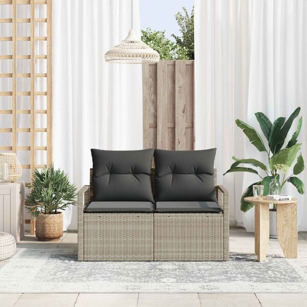 vidaXL Zahradn&iacute; sofa s pol&scaron;t&aacute;řem 120 x 62 x 69 cm polyratan