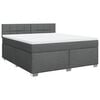 vidaXL Box spring postel s matrac&iacute; tmavě &scaron;ed&aacute; 180x200 cm textil