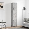 vidaXL Skř&iacute;ň highboard betonově &scaron;ed&aacute; 34,5x34x180 cm kompozitn&iacute; dřevo