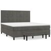 vidaXL Box spring postel s matrac&iacute; tmavě &scaron;ed&aacute; 180x200 cm samet