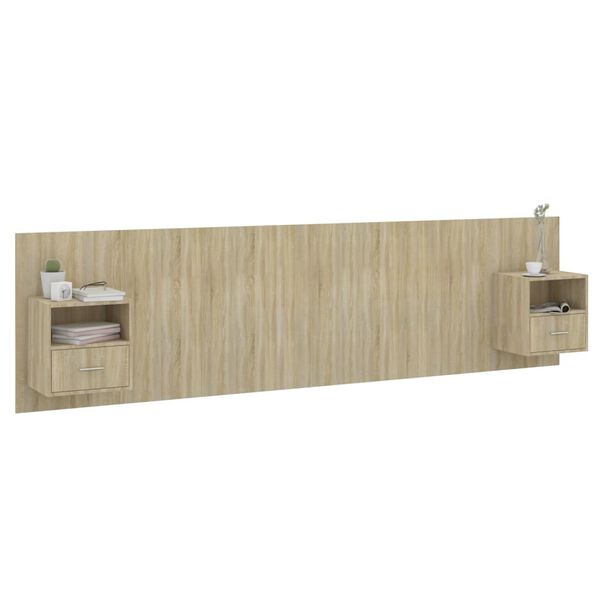 vidaXL Čelo postele se skř&iacute;ňkami dub sonoma kompozitn&iacute; dřevo