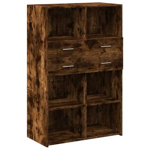 vidaXL Skř&iacute;ň highboard kouřov&yacute; dub 80 x 42,5 x 124 cm kompozitn&iacute; dřevo