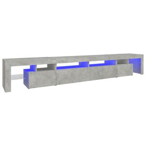 vidaXL TV skř&iacute;ňka s LED osvětlen&iacute;m betonově &scaron;ed&aacute; 260x36,5x40 cm