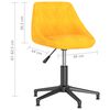 vidaXL Otočn&eacute; j&iacute;deln&iacute; židle 2 ks hořčicově žlut&eacute; samet