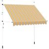 vidaXL Ručně zatahovac&iacute; mark&yacute;za 250 cm žluto-modr&eacute; pruhy