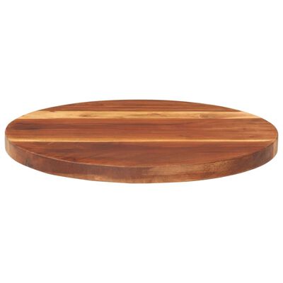 vidaXL Stolní deska masivní akáciové dřevo kulatá 25–27 mm 40 cm