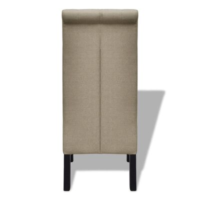 vidaXL Jídelní židle 2 ks béžové textil