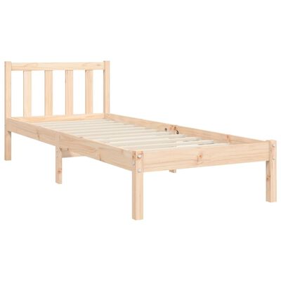 vidaXL Rám postele s čelem 90 x 190 cm masivní dřevo