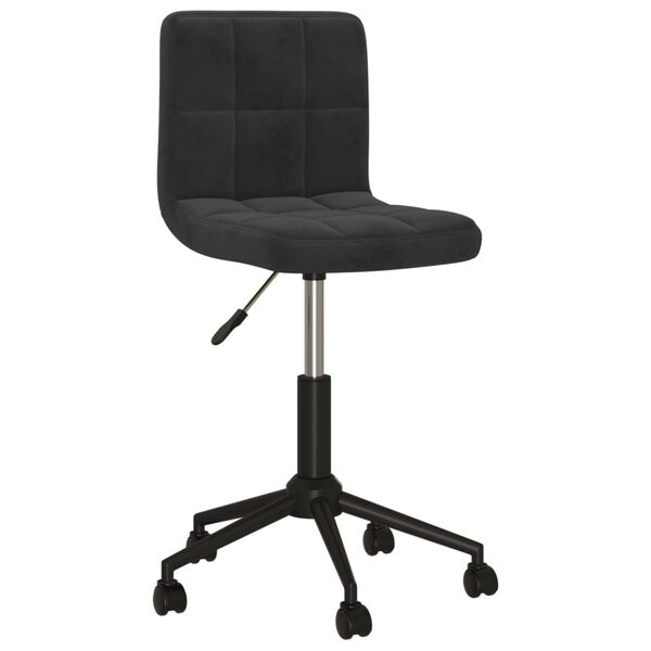 vidaXL Otočn&eacute; j&iacute;deln&iacute; židle 6 ks čern&eacute; samet