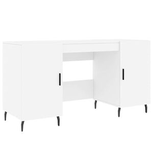 vidaXL Psac&iacute; stůl b&iacute;l&yacute; 140 x 50 x 75 cm kompozitn&iacute; dřevo