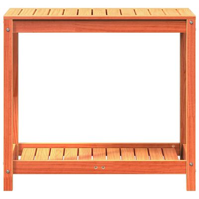 vidaXL Přesazovací stůl s policí voskově hnědý 82,5x35x75 cm borovice