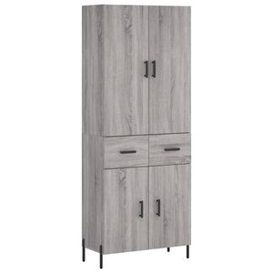 vidaXL Skř&iacute;ň highboard &scaron;ed&aacute; sonoma 69,5 x 34 x 180 cm kompozitn&iacute; dřevo