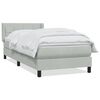 vidaXL Box Spring Postel s matrac&iacute; Světle &scaron;ed&aacute; 90x220 cm Samet